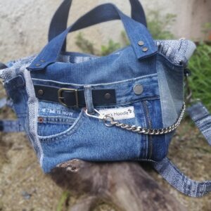 Bolso Tejano Bohemian  rayas azul