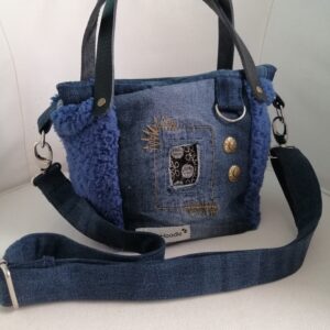 Capazo Vaquero Peluche azul