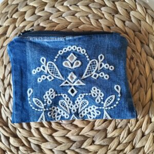 Monedero Denim Bordado Boho