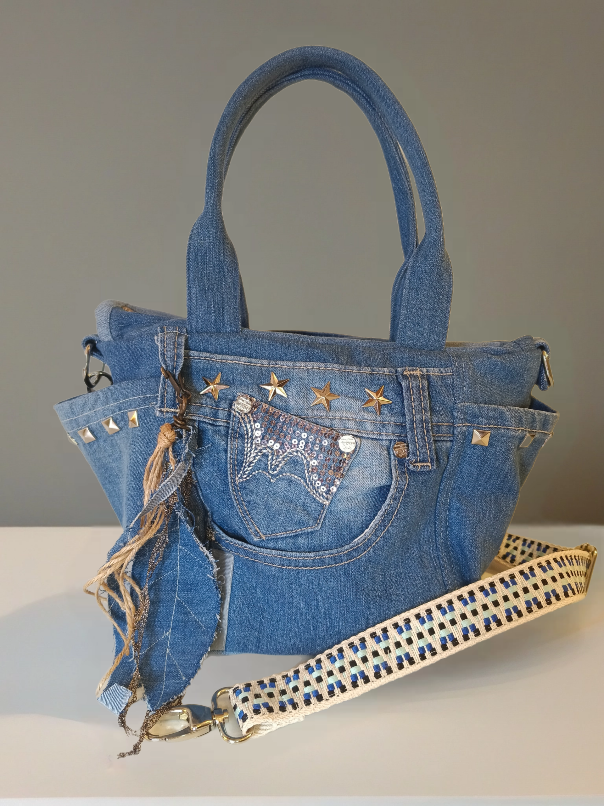 Capazo Jeans glitter - Imagen 2
