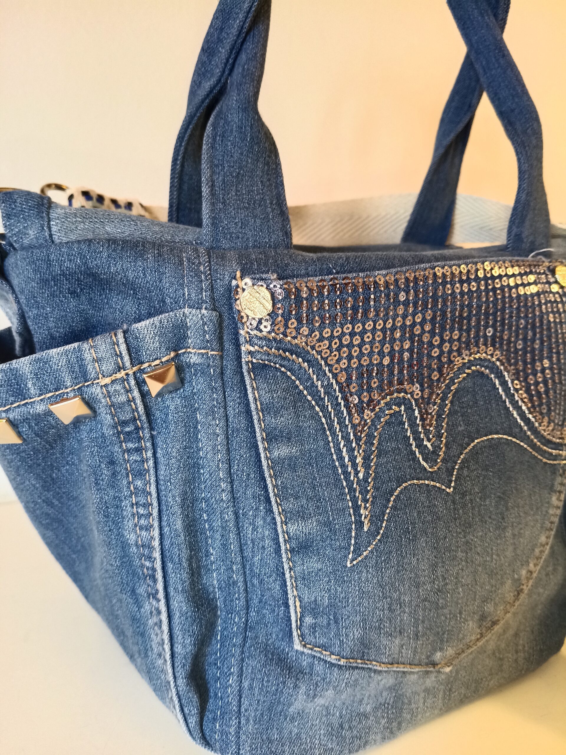 Capazo Jeans glitter - Imagen 7